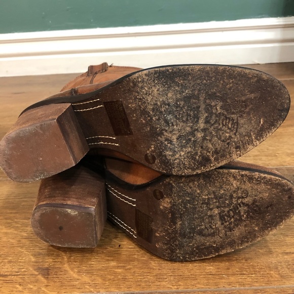 Lucky Brand Leather Cowboy Boots Women’s Size 8.5 Distressed Look - Picture 8 of 11